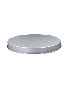 Moultrie 30-gal galvanized lid - laying flat view